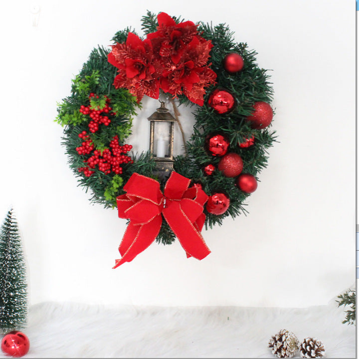 Christmas Light Wreath Door And Window Decoration Vine Ring